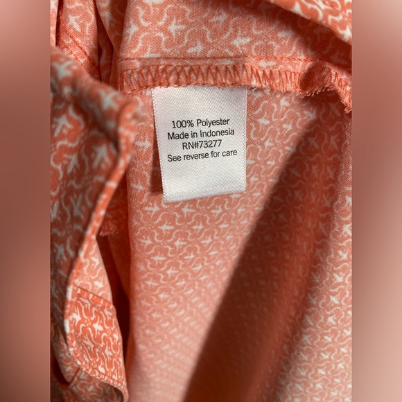 Midi dress sleeveless button down shirtdress Croft & BarrowY-Neck coral pink M - Picture 13 of 16